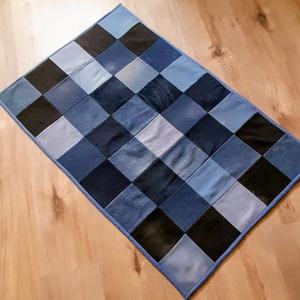 Patchwork farmer szőnyeg , Otthon & Életmód, Lakástextil, Szőnyeg, Más típusú szőnyeg, Varrás, Patchwork, foltvarrás, MESKA