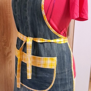 Női farmer kötény  - otthon & életmód - konyhafelszerelés, tálalás - konyhai textil - kötény - Meska.hu