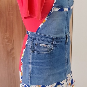 Kék női farmer kötény  - otthon & életmód - konyhafelszerelés, tálalás - konyhai textil - kötény - Meska.hu