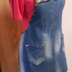 Női farmer kötény  - otthon & életmód - konyhafelszerelés, tálalás - konyhai textil - kötény - Meska.hu
