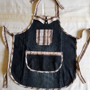 Farmer gyerek kötény kockás szegővel., Otthon & Életmód, Konyhafelszerelés, tálalás, Konyhai textil, Kötény, Varrás, MESKA