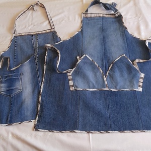 Női és férfi farmer kötény  - Meska.hu