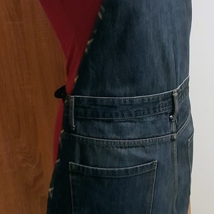 Női sötétkék farmer kötény  - otthon & életmód - konyhafelszerelés, tálalás - konyhai textil - kötény - Meska.hu