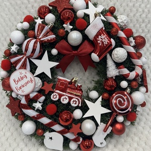 Piros-fehér kopogtató - Meska.hu