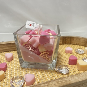 Szerelem 2 az 1-ben szójaviasz gyertya, Otthon & Életmód, Gyertya, illat, aroma, Gyertya, Gyertya-, mécseskészítés, MESKA