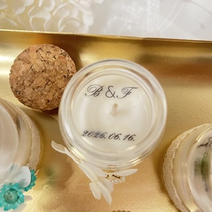 Esküvői köszönőajándék � egyedi szójaviasz gyertya - esküvő - emlék & ajándék - köszönőajándék - Meska.hu