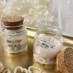 Esküvői köszönőajándék � egyedi szójaviasz gyertya - esküvő - emlék & ajándék - köszönőajándék - Meska.hu