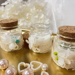 Esküvői köszönőajándék � egyedi szójaviasz gyertya - Meska.hu