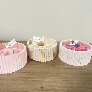 Virágos szójaviasz gyertya  - otthon & életmód - gyertya, illat, aroma - gyertya - Meska.hu