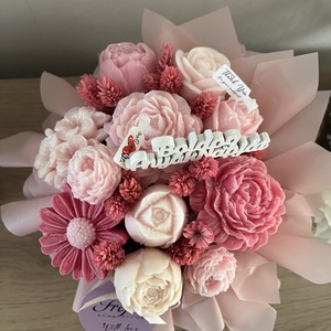 Illatviasz virág box Anyáknapjára, születésnapra - kellékek & szerszámok - dekorációs kellékek - dekorációs gyertya - Meska.hu