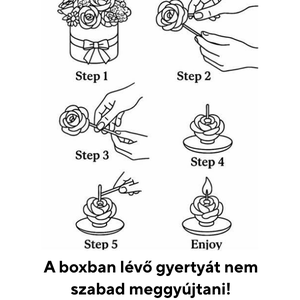 Illatviasz virág box Anyáknapjára, születésnapra - kellékek & szerszámok - dekorációs kellékek - dekorációs gyertya - Meska.hu