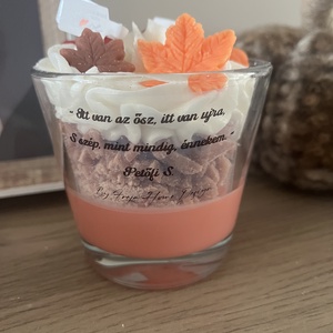 Őszi desszertgyertya vers idézettel - otthon & életmód - gyertya, illat, aroma - gyertya - Meska.hu