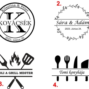 vágódeszka névre szóló gravírozással , esküvőre , nászajándékba , lakásavatóra, születésnapra - otthon & életmód - konyhafelszerelés, tálalás - sütés, főzés - vágódeszka - Meska.hu