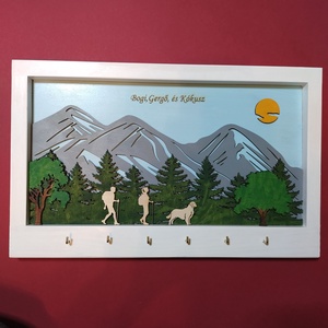 Névreszóló, vagy családi kulcstartó túrázóknak , futóknak   - Meska.hu