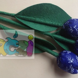 textil tulipán dekoráció - otthon & életmód - dekoráció - virágdísz és tartó - csokor & virágdísz - Meska.hu