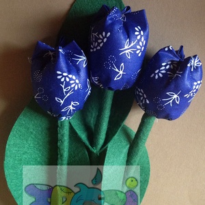 textil tulipán dekoráció, Otthon & Életmód, Dekoráció, Virágdísz és tartó, Csokor & Virágdísz, Varrás, MESKA