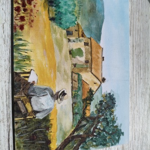 Toszkán nyugalom, Művészet, Festmény, Akvarell, Festészet, MESKA