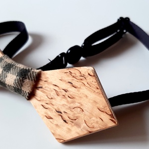 Fa csokornyakkendő (gyökér furnérral) - esküvő - kiegészítők - nyakkendő - Meska.hu