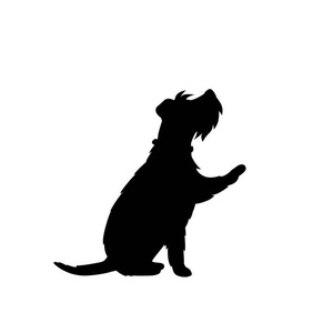 Deszkából készült schnauzer szobor -  - Meska.hu