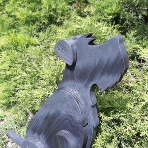 Deszkából készült snaucer kutya szobor - otthon & lakás - dekoráció - kép & falikép - táblakép - Meska.hu