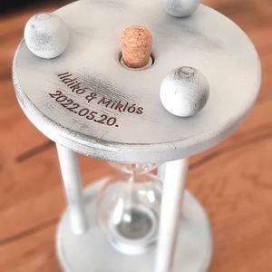 Homokóra fa házban esküvőre  - esküvő - emlék & ajándék - nászajándék - ceremónia szett - Meska.hu