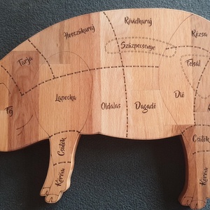 Vágódeszka másképp :-) - disznó forma - otthon & életmód - konyhafelszerelés, tálalás - sütés, főzés - vágódeszka - Meska.hu