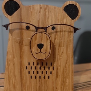 Medve formájú szemüvegtartó tölgyfából, Táska & Tok, Pénztárca & Más tok, Szemüvegtok, Famegmunkálás, MESKA