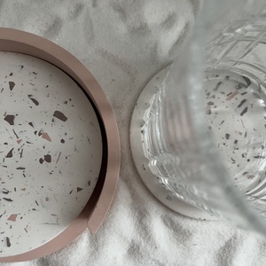 FruMera lazac terrazzo poháralátét és tartó - otthon & életmód - konyhafelszerelés, tálalás - tálalás - tányér- és poháralátét - Meska.hu