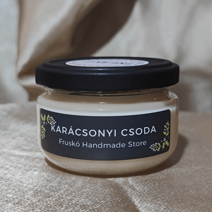 Karácsonyi csoda szójaviasz illatgyertya, Otthon & Életmód, Gyertya, illat, aroma, Gyertya, Gyertya-, mécseskészítés, MESKA