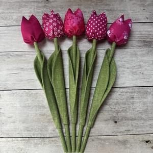 Textil tulipán bölcsis 5 db  - Meska.hu