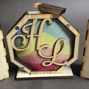 Esküvői ceremónia , homokceremónia monogramos oktagon - esküvő - emlék & ajándék - nászajándék - ceremónia szett - Meska.hu