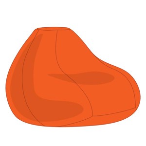 Narancs XXL Babzsákfotel Huzat, , , MESKA