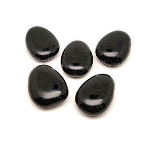 Átfúrt Goldstone zöld csepp medál, Ékszer, Nyaklánc, Medál, , MESKA