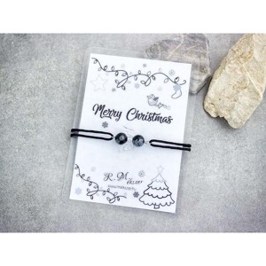 Merry Christmas obszidián angyal karkötő, Ékszer, Karkötő, Karkötő medállal, , MESKA