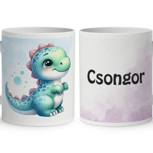 Névvel kérhető - Cuki dinó mintás bögre, Otthon & Életmód, Konyhafelszerelés, tálalás, Tálalás, Bögre & Csésze, , MESKA