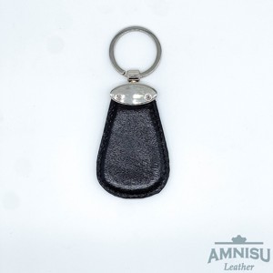 Fekete csepp alakú swarovski köves bőr kulcstartó H8004OK - táska & tok - kulcstartó & táskadísz - kulcstartó - Meska.hu