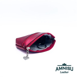 Metál bordó kettő cipzáras kulcstartó B5006 -  - Meska.hu