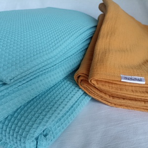 Ovis nyári waffel takaró 100x130 cm menta - otthon & életmód - babaszoba, gyerekszoba - babatakaró, gyerek pléd - Meska.hu