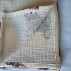 Nyári muszlin babatakaró kánikula duplagéz gyerektakaró 70x90 cm macis  - otthon & életmód - babaszoba, gyerekszoba - babatakaró, gyerek pléd - Meska.hu