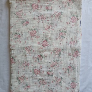 Nyári kánikula duplagéz felnőtt takaró muszlin 140x00 cm romantikus virágok - otthon & életmód - lakástextil - felnőtt takaró, pléd - Meska.hu