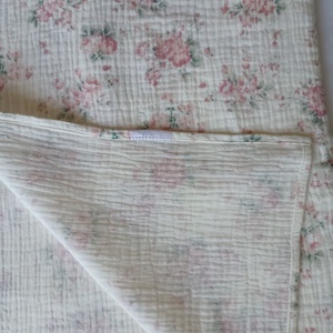 Nyári kánikula duplagéz felnőtt takaró muszlin 140x00 cm romantikus virágok - otthon & életmód - lakástextil - felnőtt takaró, pléd - Meska.hu