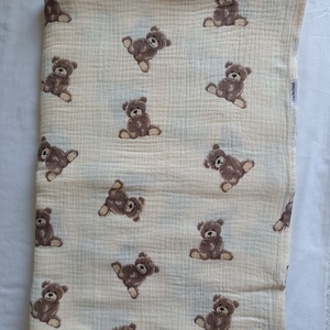 Nyári kánikula duplagéz felnőtt takaró muszlin 140x00 cm macis, Otthon & Életmód, Lakástextil, Felnőtt takaró, pléd, Varrás, MESKA