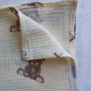 Nyári kánikula duplagéz felnőtt takaró muszlin 140x00 cm macis - otthon & életmód - lakástextil - felnőtt takaró, pléd - Meska.hu