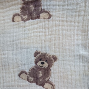 Nyári kánikula duplagéz felnőtt takaró muszlin 140x00 cm macis - otthon & életmód - lakástextil - felnőtt takaró, pléd - Meska.hu