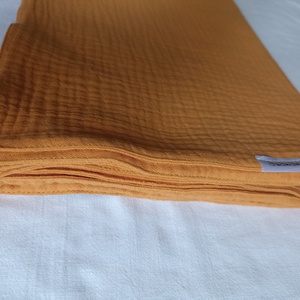 Baba kétrétegű muszlin takaró duplagéz nyári 70x90 cm mustársárga, Otthon & Életmód, Babaszoba, gyerekszoba, Babatakaró, gyerek pléd, Varrás, MESKA