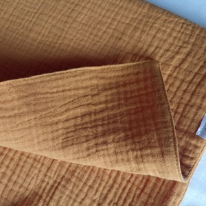 Baba kétrétegű muszlin takaró duplagéz nyári 70x90 cm mustársárga - otthon & életmód - babaszoba, gyerekszoba - babatakaró, gyerek pléd - Meska.hu