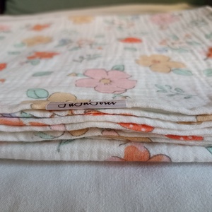 Nyári muszlin kánikula ovistakaró duplagéz gyerektakaró 100x130 cm epres - otthon & életmód - babaszoba, gyerekszoba - babatakaró, gyerek pléd - Meska.hu