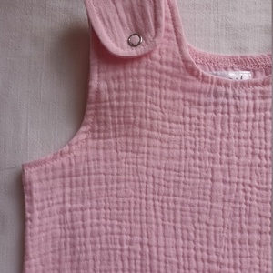 68-74-80-as Nyári muszlin tipegő hálózsák duplagéz halvéány lilásrózsa  - ruha & divat - gyerekruha - Meska.hu