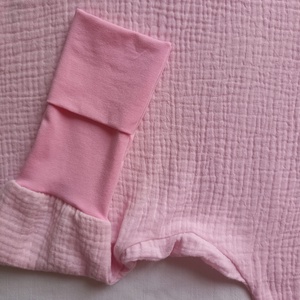 68-74-80-as Nyári muszlin tipegő hálózsák duplagéz halvéány lilásrózsa  - ruha & divat - gyerekruha - Meska.hu