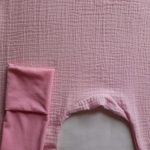 80-86-92-es nyári muszlin tipegő hálózsák duplagéz halvány lilásrózsa - baba - mama - babaruházat - tipegőhálózsák - Meska.hu